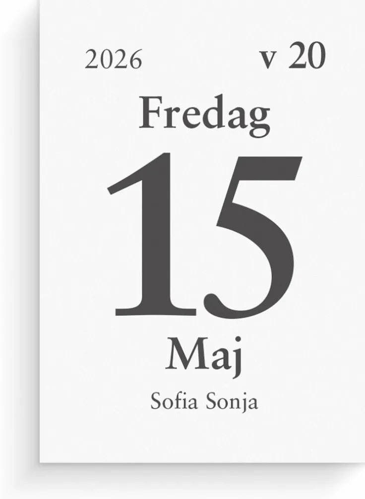 Kalender 2026 Dagblock 44x63 mm