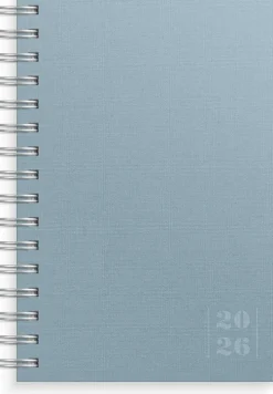 Kalender 2026 Dagbok Textile blå