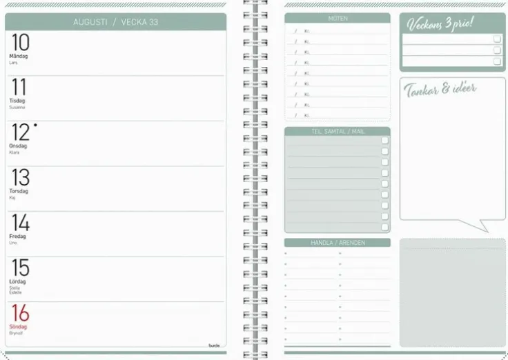 Kalender 2026 Få det gjort grön