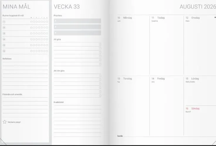 Kalender 2026 Goal Planner