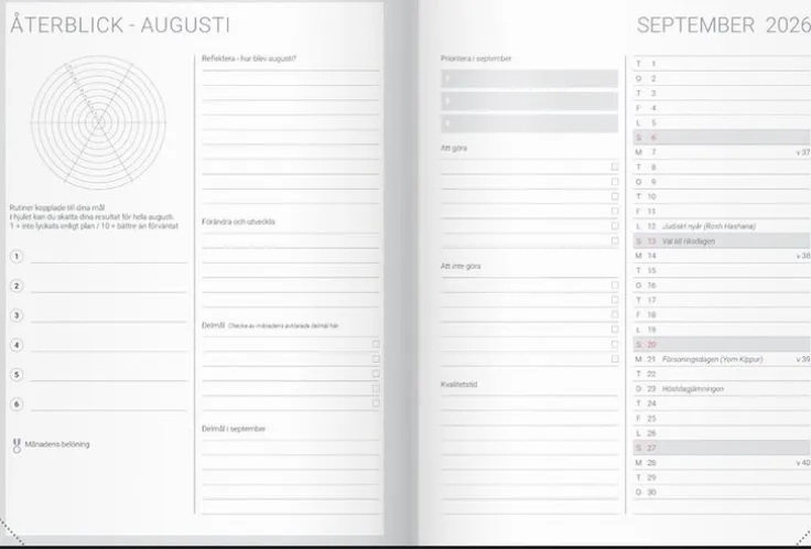 Kalender 2026 Goal Planner