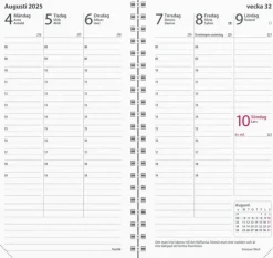 Kalender 2025 Interplano II svart plast