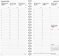 Kalender 2026 Interplano II svart plast