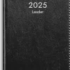 Kalender 2025 Leader svart konstläder inb