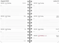 Kalender 2025 Leader Textile svart