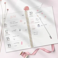 Kalender 2025 Life Planner Pink horisontell