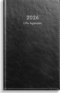 Kalender 2026 Lilla Agendan svart konstläder