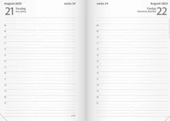 Kalender 2025 Liten Dagbok blått konstläder