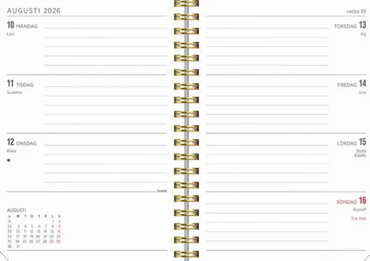 Kalender 2025-2026 Senator A6 blom