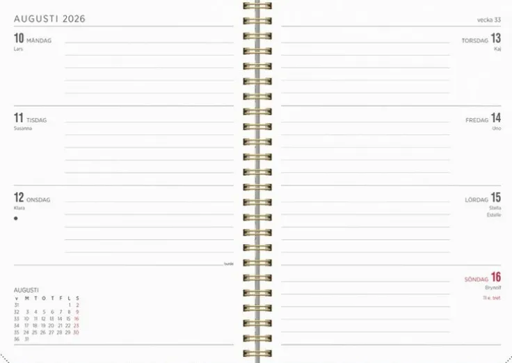 Kalender 2026 Senator A5 blommor Morris