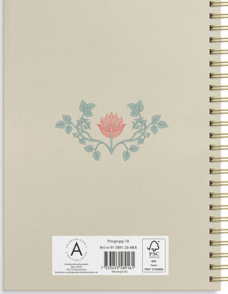 Kalender 2026 Senator A5 blommor Morris