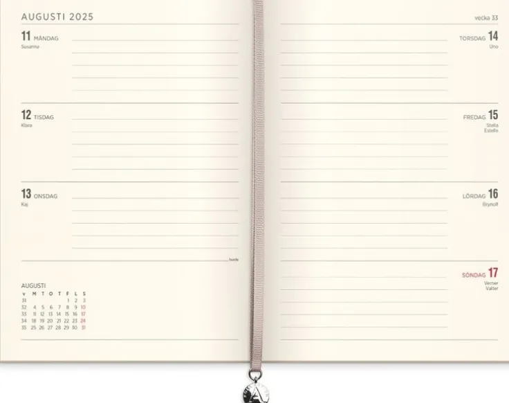 Kalender 2025-2026 Senator A5 soft inbunden beige