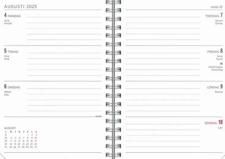 Kalender 2025 Senator A6 Story blad