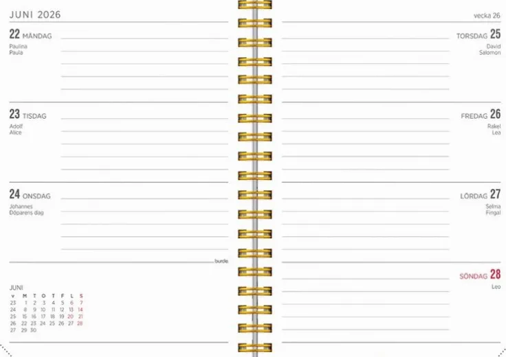 Kalender 2025-2026 Senator A6 Story Äng