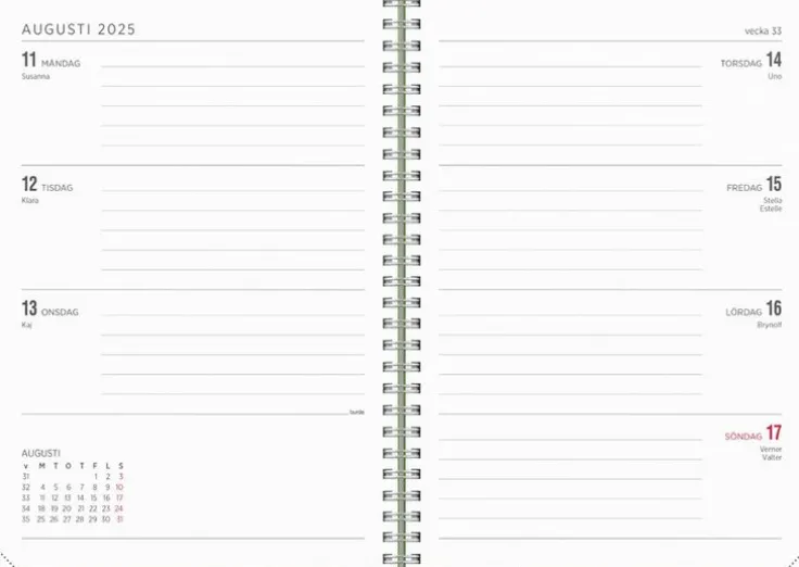 Kalender 2025 Senator A5 textil grön