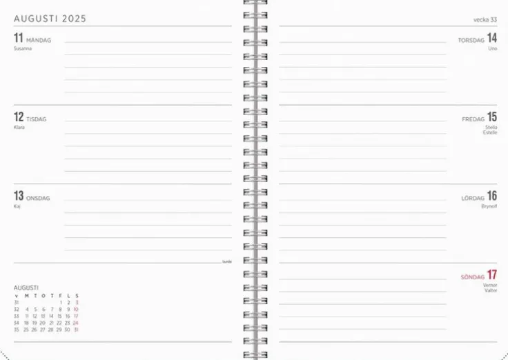 Kalender 2025 Senator A5 Textile rosa