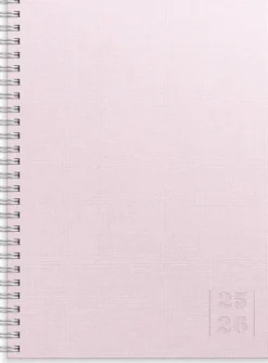 Kalender 2025-2026 Senator A5 Textile rosa