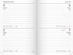 Kalender 2025 Stora Fick svart konstläder