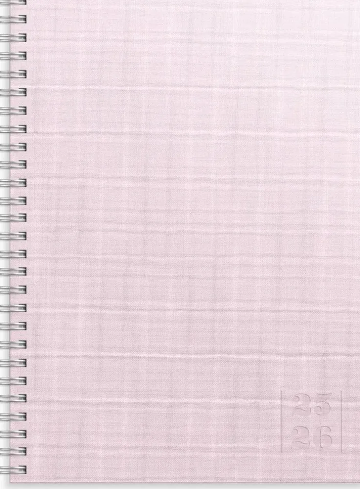 Kalender 2025-2026 Study A5 Textile rosa