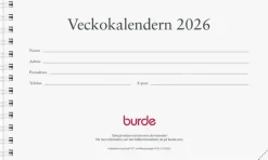 Kalender 2026 Veckokalendern refill