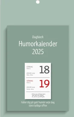 Kalender 2025 Väggplån med dagblock Humor