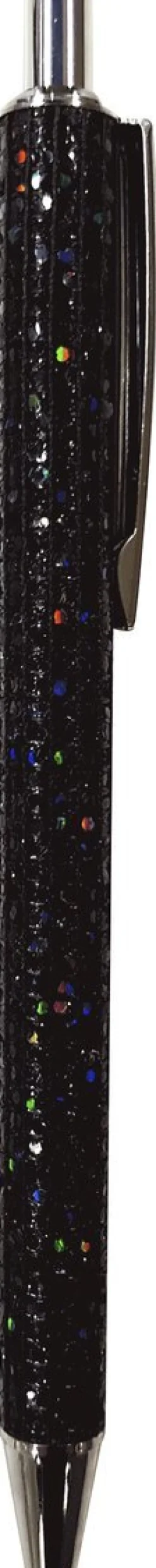 Kulspetspenna glitter svart