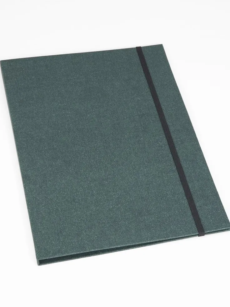 Mapp A4 Paulina canvas grön