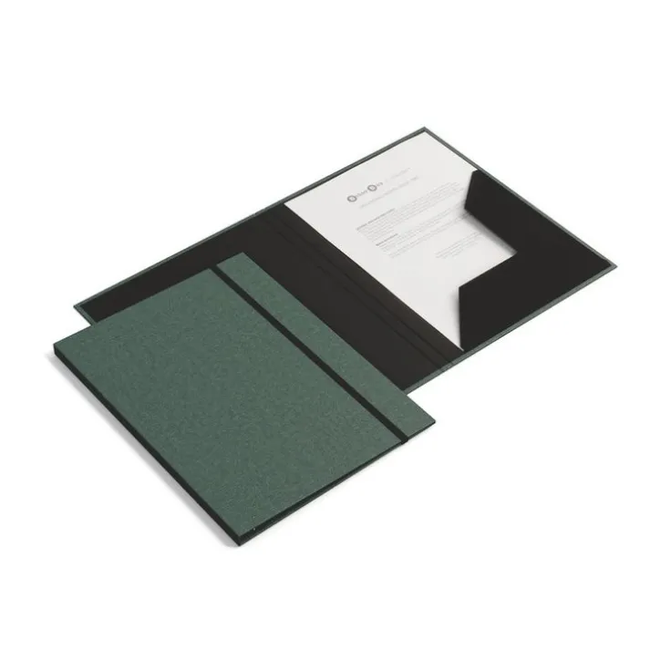 Mapp A4 Paulina canvas grön