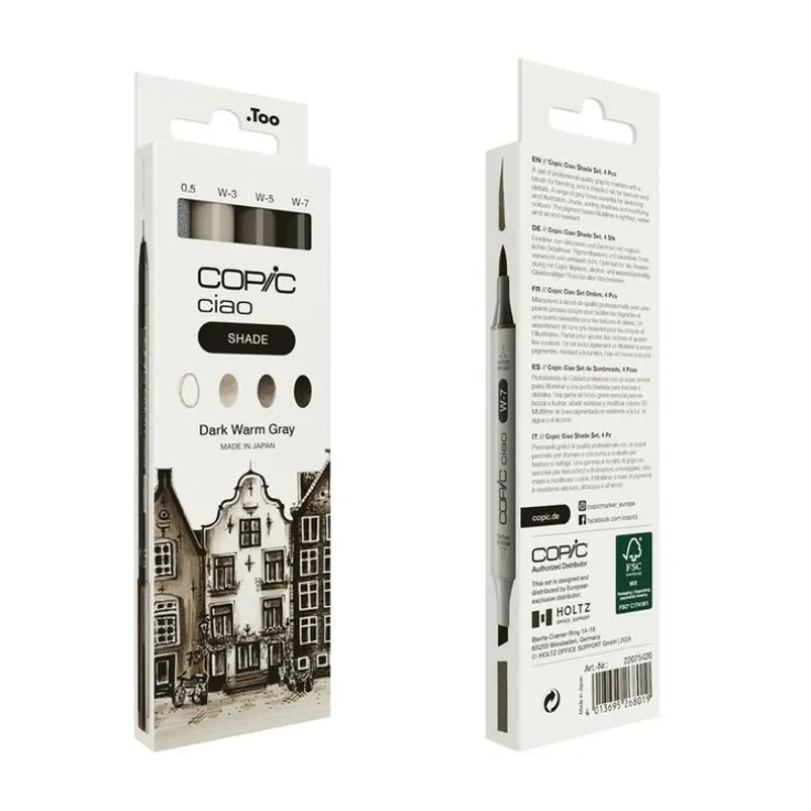 Marker Copic Ciao Shade 4-pack - Dark Warm Grey