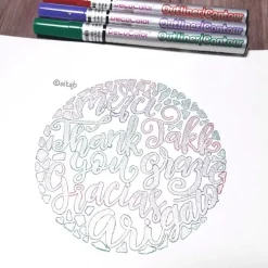 Markerpenna DecoColor Color Outliner röd/silver