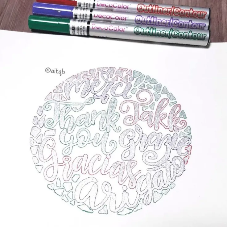 Markerpenna DecoColor Color Outliner blå/silver