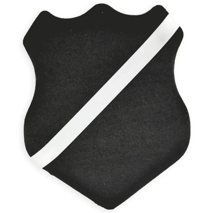 Märkessköld svart med silverband