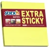 Notisblock Stick'n Extra Sticky 76x76mm gul