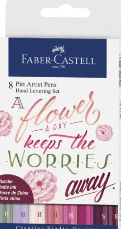 Pennset PITT Artist Pens B 8-pack rosa