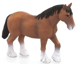 Plastfigur häst Clydesdale brun