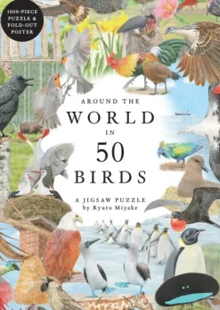 Pussel 1000 bitar Around the World in 50 Birds