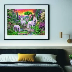 Pussel 2000 bitar Garden unicorns High Quality Collection