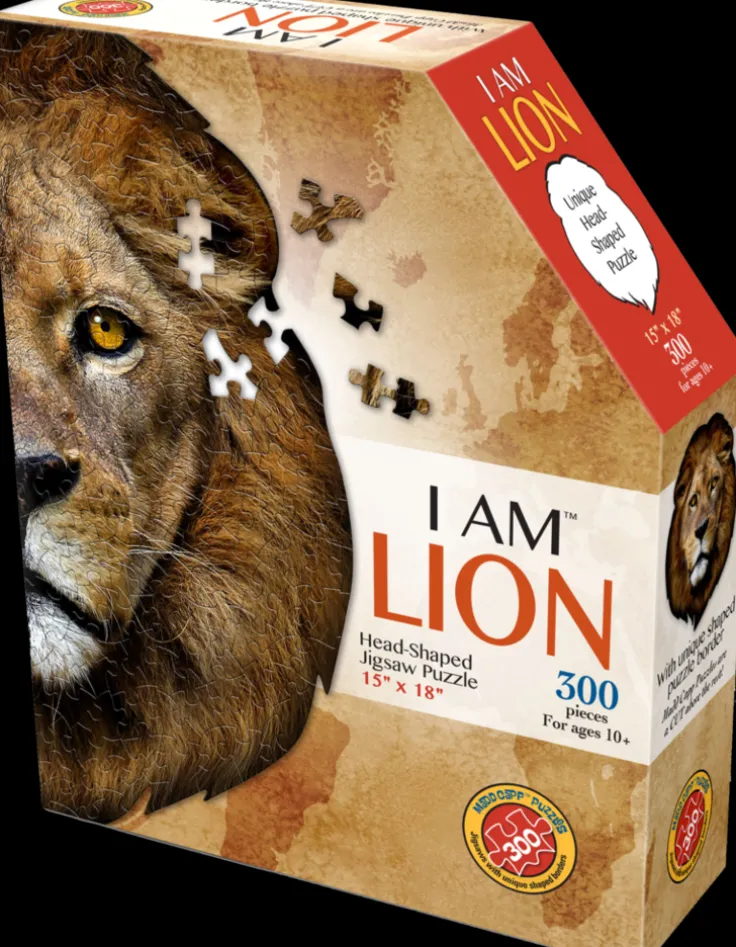 Pussel 300 bitar Head Shaped - I am Lion