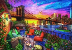 Pussel 3000 bitar High Quality Collection - Manhattan Balcony Sunset