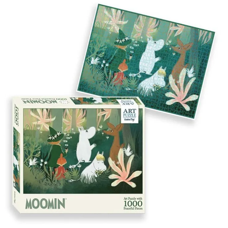 Pussel 1000 bitar Mumin Art Puzzle grön