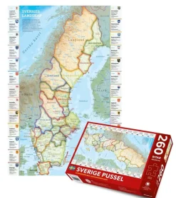 Pussel 260 bitar Sverige med landskap