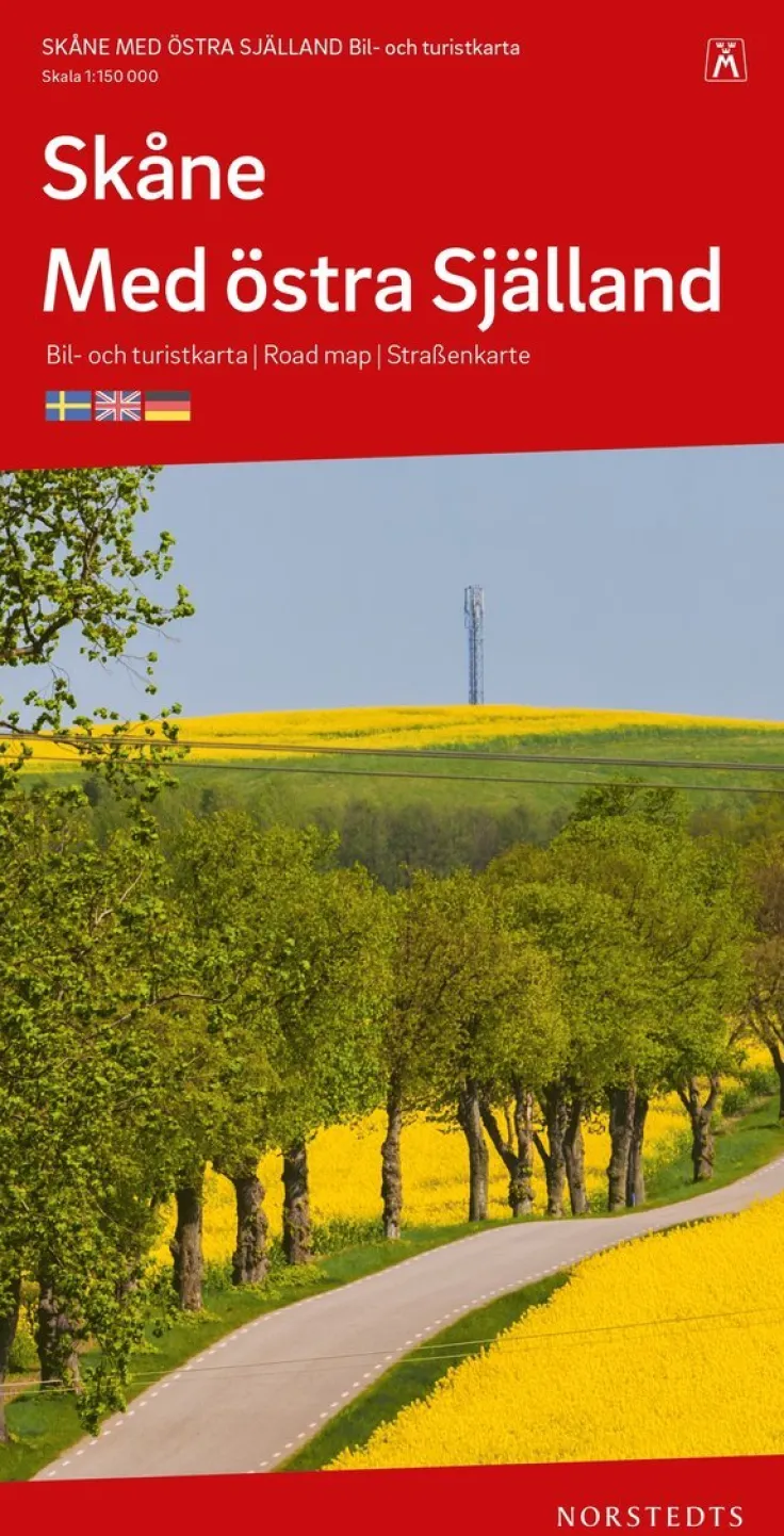 Skåne med Östra Själland Karta : Skala 1:150000