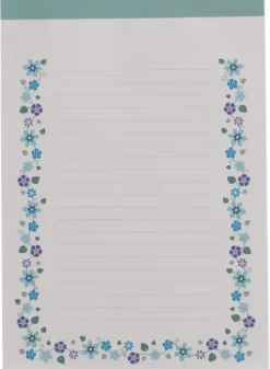 Skrivblock A5 linjerad grön kant