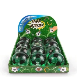 Studsboll med ljus - fotboll Ø 6,3cm