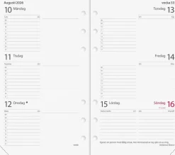 Systemkalender Regent skinn svart