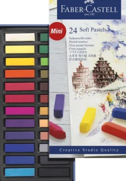 Torrpastellkrita Faber-Castell Creative halvlängd 24 färger