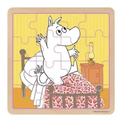 Träpussel 16 bitar Moomin Bedtime Jumping