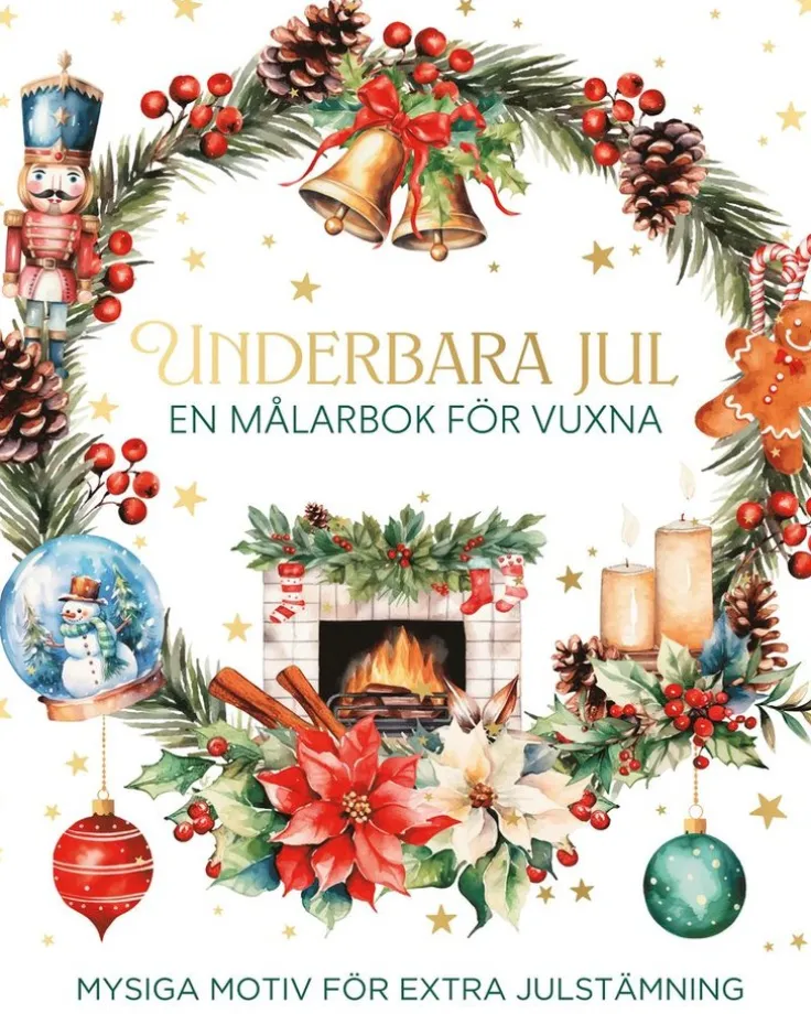 Underbara jul : en målarbok för vuxna