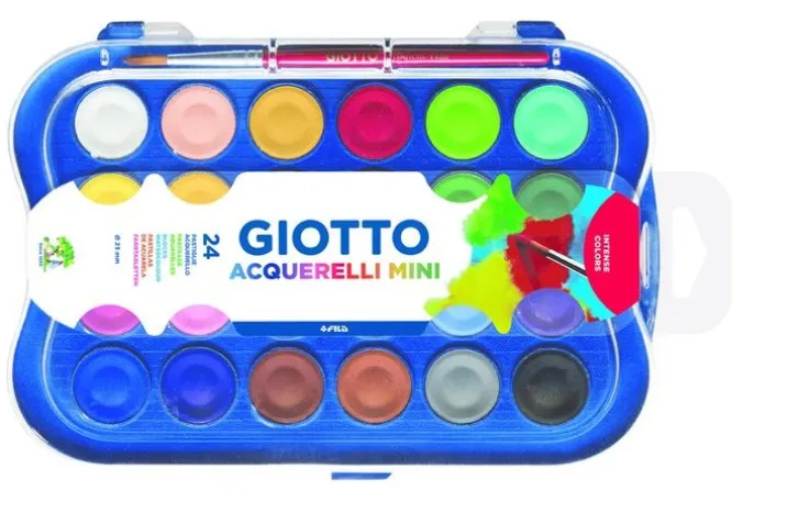 Vattenfärg Giotto Aquarelli Mini 24 färger
