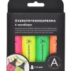 Överstrykningspenna neon 4-pack